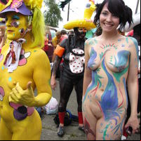nudist beach cosplay