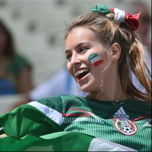 Colorful fans of 2014 World Cup